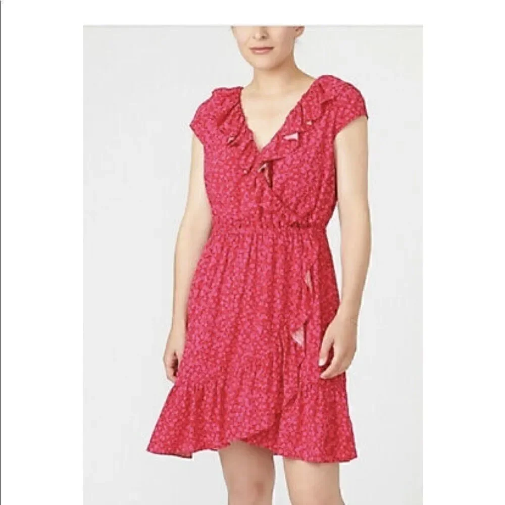 J. Crew | V-neck Ruffle Dress in Tossed Bouquet Print NWT | 0